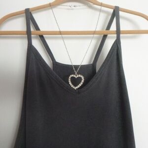 LaBiz  Sexy Boho Romper Jumpsuit Sz-S Spaghetti Straps Gray NWT VALENTINES DAY